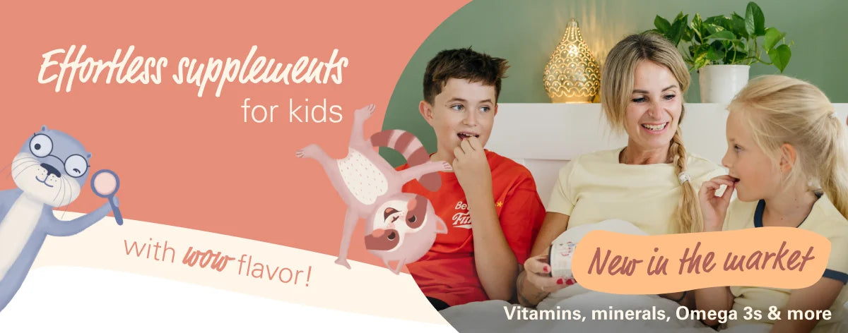 Effortless supplements for kids with wow flavor: a family enjoying wowtamins gummies together